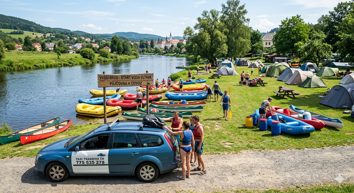 Vyšší Brod (U Jezu) ↔ Český Krumlov ↔ Rožmberk.