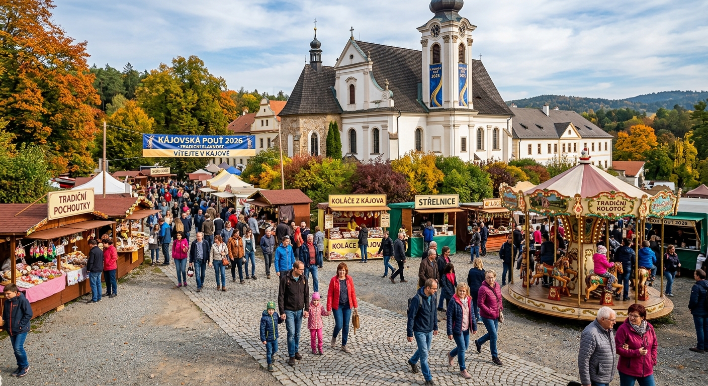 Tradiční Kájovská pouť láká každoročně návštěvníky na bohatý program, trhy i pouťové atrakce.